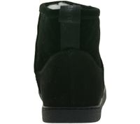 Bottines basses Groundies Cozy Boot Low pour femme, doublées, en cuir véritable avec semelle TrueSense®, noires (GND-120236-01)