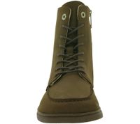 markante GROUNDIES Barfußschuhe Adelaide Damen Echtleder Stiefelette mit TrueSense Sohle GND-110280-34 Braun