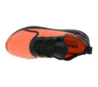 Sporty adidas NMD_V3 sneakers: sustainable running shoes for men and women with BOOST cushioning in orange/black, purple/black/green, or yellow/black