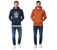 Felpa con cappuccio da uomo Helly Hansen con logo, in cotone, 300 g/m², modello 79264, arancione o blu scuro