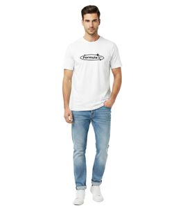 Extravagant Formula 1 F1 Racing Division Men's Crew Neck T-Shirt, Organic Cotton, Short Sleeve, 180 g/m², 701227625 001, White