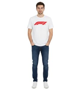 T-shirt da uomo PUMA x F1 Formula 1 Motorsport, in cotone, modello F1 Classic 701228163 002, bianca