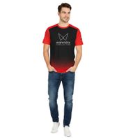 Maglietta sportiva girocollo da uomo Mahindra Racing Formula E, maglia sportiva sostenibile 701229002 001 Nero/Rosso