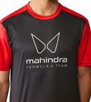 Maglietta sportiva girocollo da uomo Mahindra Racing Formula E, maglia sportiva sostenibile 701229002 001 Nero/Rosso