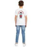 Fashionable Formula E Racing Division Kids' Short-Sleeve Cotton T-Shirt with Cartoon Print, 160 g/m², 701226975 001, White