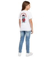 Fashionable Formula E Racing Division Kids' Short-Sleeve Cotton T-Shirt with Cartoon Print, 160 g/m², 701226975 001, White