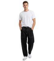 HOMEBOY x-tra WORK Herren Baggy-Jeans Denim-Hose im Vintage-Look Baumwoll-Hose 01PA0700 Schwarz
