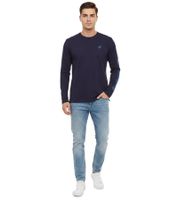 sportliches Formula E Herren Langarm-Shirt Baumwoll-Shirt mit Formula E Logo und Schriftzug Longsleeve 701223396 001 Navy-Blau