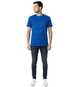 Camiseta elegante de Fórmula E para hombre, de algodón sostenible con logo de Fórmula E, ideal para el verano y el automovilismo. Color: 701223608 002 Azul