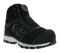 Zapatos de seguridad impermeables Helly Hansen Chelsea Evolution Mid Boa S3 para mujer con Ortholite y membrana Helly Tech®, horma ancha, protección clase S3, 78269_930, negro/gris