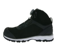 Zapatos de seguridad impermeables Helly Hansen Chelsea Evolution Mid Boa S3 para mujer con Ortholite y membrana Helly Tech®, horma ancha, protección clase S3, 78269_930, negro/gris