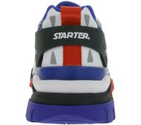 extravagante STARTER Boise Herren Sneaker mit Echtleder Retro Turn-Schuhe im 90er Style SMB101321 310 Schwarz/Weiß/Blau/Rot