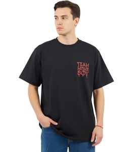 HOMEBOY Team Men's T-Shirt, Cotton Shirt with Eye-Catching Back Print, Short Sleeve, Oversized Fit, 01TS3047, Black