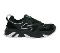 extravagante STARTER Buffalo Herren Sneaker mit Echtleder und Wildleder Retro Turn-Schuhe im 90er Style SMB102321 200 Schwarz/Weiß