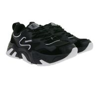 extravagante STARTER Buffalo Herren Sneaker mit Echtleder und Wildleder Retro Turn-Schuhe im 90er Style SMB102321 200 Schwarz/Weiß