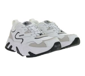 extravagante STARTER Buffalo Herren Sneaker mit Echtleder und Wildleder Retro Turn-Schuhe im 90er Style SMB102321 300 Weiß