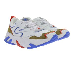 extravagante STARTER Buffalo Herren Sneaker mit Echtleder und Wildleder Retro Turn-Schuhe im 90er Style SMB102321 331 Weiß/Bunt