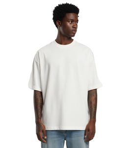Prohibited Savile Row Team Herren T-Shirt Baumwoll-Shirt mit auffälligem Rückenprint Kurzarm-Shirt Oversized-Fit PC-006-041 Weiß