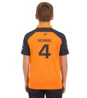 McLaren Formula 1 Lando Norris F1 Team Kinder Polo-Shirt mit Sponsorenlogos Kurzarm-Shirt Sport-Shirt TJ5318 Orange