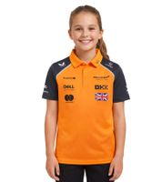 McLaren Formula 1 Lando Norris F1 Team Kinder Polo-Shirt mit Sponsorenlogos Kurzarm-Shirt Sport-Shirt TJ5318 Orange