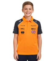 McLaren Formula 1 Lando Norris F1 Team Kinder Polo-Shirt mit Sponsorenlogos Kurzarm-Shirt Sport-Shirt TJ5318 Orange