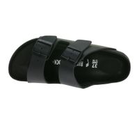 Sandalias Birkenstock Arizona Birko-Flor para mujer, estilo clásico, fabricadas en Alemania. Sandalias de verano de ancho estrecho. 1026843. Color negro.