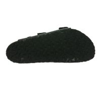 komfortable BIRKENSTOCK Arizona Woven Damen Echtleder-Pantoletten Made in Germany Sommer-Latschen normale Breite 1029133 Schwarz