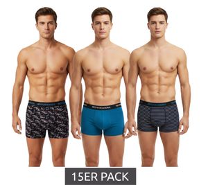 15er Sparpack SCOTCH & SODA Herren Boxershorts mit Baumwoll-Stretch Unterwäsche Unterhose SSSP25M166645-430 Blau/Schwarz/Bunt