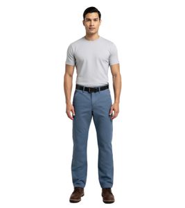 Herren Chino-Hose Regular Fit Klassische Stoffhose Freizeit Business-Chino 7551 Navy