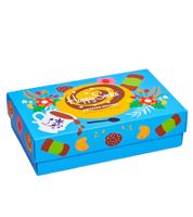 Confezione regalo da 3 paia di calzini da donna Happy Socks Swedish Edition in cotone, modello Everyday Socks, XSWE08-6700, blu/nero