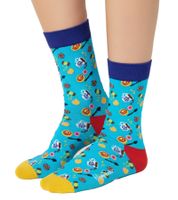 Confezione regalo da 3 paia di calzini da donna Happy Socks Swedish Edition in cotone, modello Everyday Socks, XSWE08-6700, blu/nero