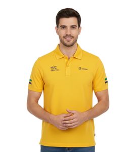 SENNA Formula 1 Ayrton Herren Polo-Shirt Formel 1 Seek your truth Baumwoll-Shirt 701227171 002 Gelb