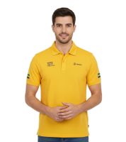 SENNA Formula 1 Ayrton Herren Polo-Shirt Formel 1 Seek your truth Baumwoll-Shirt 701227171 002 Gelb