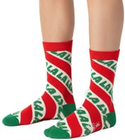 3 Pairs of Happy Socks Time for Holiday Men's Cotton Socks with Christmas Print - Value Pack - Everyday Socks in Gift Box XTFH08-4300 Red/Black