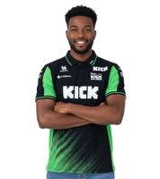 farbenfrohes KICK SAUBER Formula 1 2025 Herren Polo-Shirt Formel 1 Sommer-Shirt mit Baumwolle 701234914 001 Schwarz/Grün