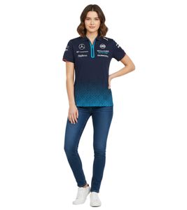 sportliches Williams Racing Formel 1 Motorsport Damen Polo-Shirt Team 2024 Fan-Artikel 701228997 001 Dunkelblau