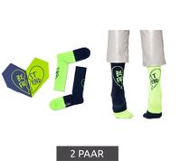 2 Paar Happy Socks Bestie Socks Damen Baumwoll-Socken Sparpack Alltags-Strümpfe in Geschenk-Box XBES02-6500 Grün/Schwarz