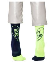 2 Paar Happy Socks Bestie Socks Damen Baumwoll-Socken Sparpack Alltags-Strümpfe in Geschenk-Box XBES02-6500 Grün/Schwarz