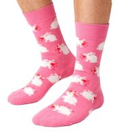 3 Paar Happy Socks Monty Python Unisex Baumwoll-Socken Sparpack Alltags-Strümpfe in Geschenk-Box XMPY08-0200 Dunkelblau/Gelb/Rosa