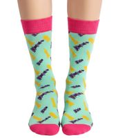 4 Paar Happy Socks Game Night Damen Baumwoll-Socken Alltags-Strümpfe in Geschenk-Box XGAM09-6300 Bunt