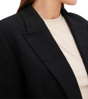 klassischer Blazer für Damen in Leinenoptik mit gestreiftem Futter Loose Fit 968952 Schwarz oder 965058 Beige