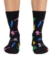 6 Paar Happy Socks Monty Python Herren Baumwoll-Socken Sparpack Alltags-Strümpfe in Geschenk-Box XMPY10-0200 Bunt