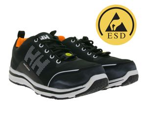Helly Hansen Oslo Low S1 Unisex Safety Shoes with Puncture-Resistant Nail Protection, Work Shoes, Safety Class S1, 78225_992, Black/White
