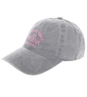 Cheerful ZWILLINGSHERZ Happy Vibes Classic Baseball Cap with Positive Vibes lettering, cotton cap, adjustable visor, 4603M K5403 in Army Green/Gray, Gray, or Dusty Pink