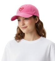 Liebevolle ZWILLINGSHERZ Herz Classic Base-Cap mit Herz-Stickerei Baumwoll-Cap justierbare Cappy Schirm-Mütze 4603M K258208 in Rosa, Khaki, Schwarz, Beige
