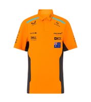  McLaren Formula 1 Oscar Piastri F1 Team Kinder Polo-Shirt mit Sponsorenlogos Kurzarm-Shirt Sport-Shirt TJ5319 Orange