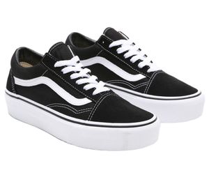 Trendige VANS UA OLD SKOOL PLATFORM UNISEX Sneaker Skater-Schuhe VN0A3B3UY281 Schwarz/Weiß