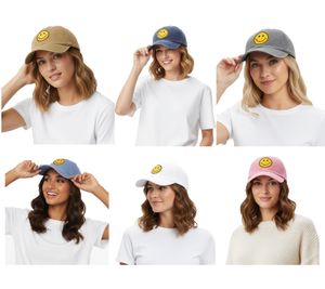 freche ZWILLINGSHERZ Smiley Classic Base-Cap mit Smiley-Patch Baumwoll-Cap justierbare Cappy Schirm-Mütze 4603M K258209 in Khaki, Navy-Blau, Grau, Blau, Weiß oder Rosa