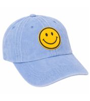 freche ZWILLINGSHERZ Smiley Classic Base-Cap mit Smiley-Patch Baumwoll-Cap justierbare Cappy Schirm-Mütze 4603M K258209 in Khaki, Navy-Blau, Grau, Blau, Weiß oder Rosa