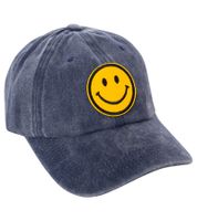 freche ZWILLINGSHERZ Smiley Classic Base-Cap mit Smiley-Patch Baumwoll-Cap justierbare Cappy Schirm-Mütze 4603M K258209 in Khaki, Navy-Blau, Grau, Blau, Weiß oder Rosa